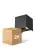 Pack duo D'Lite Applique Murale Elingen Aluminium Noir 4.9W 290lm - 830 Blanc Chaud | IP65 - Détecteur De Lumière